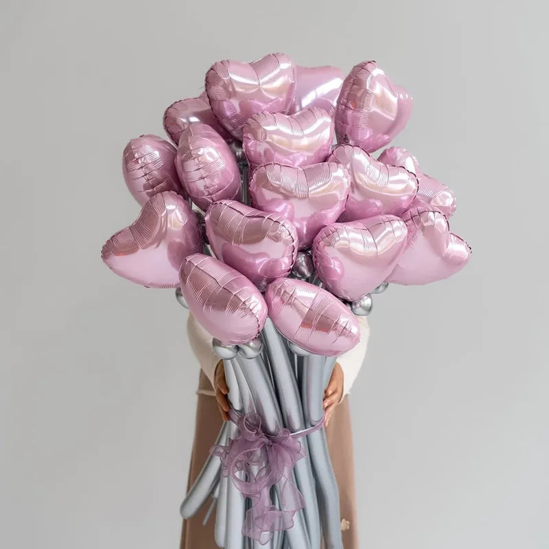 Balloon Bouquet Set for Celebrations - Red & Green Latex DIY Party Decor