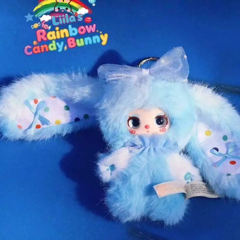 Rainbow Candy Bunny Series Blind Box Doll Keychain Toy Surprise Gift Set
