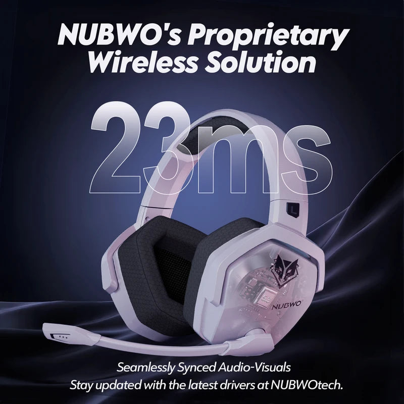 Wireless Gaming Headset with Dual Bluetooth & 2.4GHz for PS5, PC, Mobile