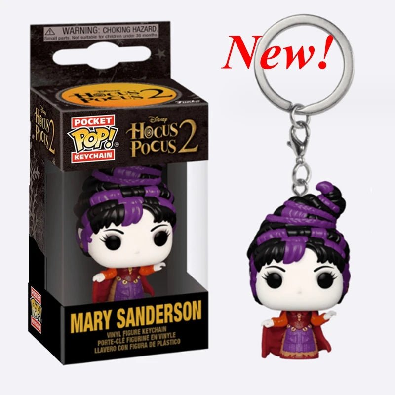 Action Figure Keychain Disney Mad Hatter Winifred Sanderson Set - Multiple Colors