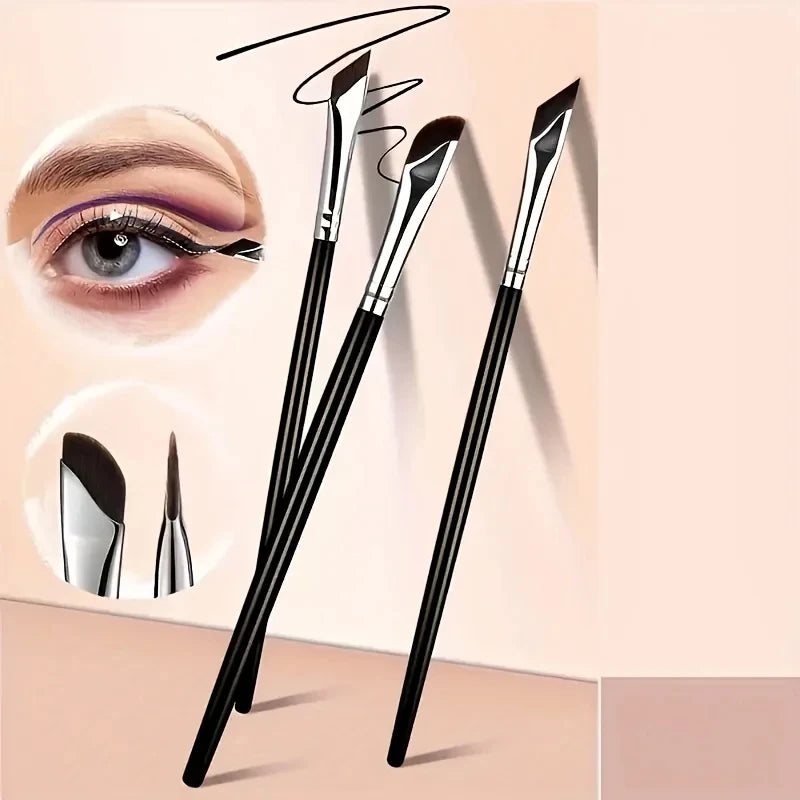 Eyeliner Brush Set with Tilted Fine Blade for Precise Makeup Application - 5 Pieces