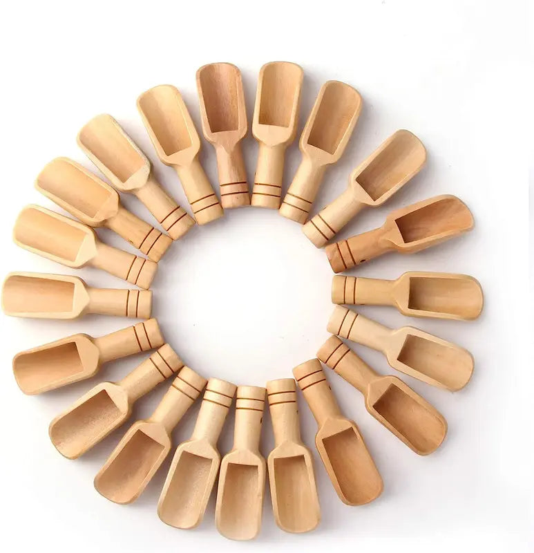 Mini Wooden Coffee Spoon Set - Salt, Candy, Baby, Laundry, Kitchen Utensils