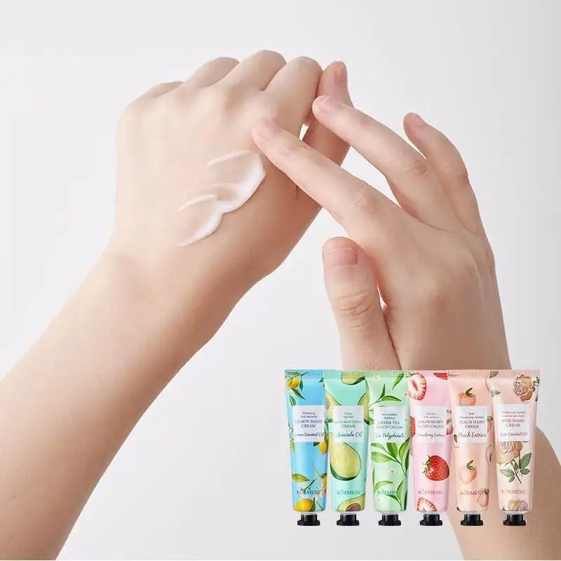 24PCS Hydrating Hand Cream Set with 6 Flavors - Nourishing & Moisturizing for Dry Hands
