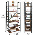 Modern 5 or 6 Tier Bookcase Corner Storage Organizer for Home Garage