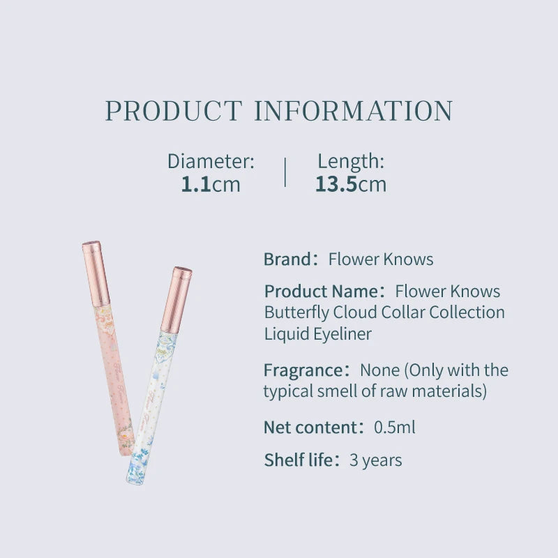 Liquid Eyeliner Black Brown - Smudge-Resistant 0.5ml | Flower Knows
