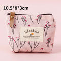 Kawaii Coin Purse Canvas Mini Floral Clutch Bag for Women Girls Kids