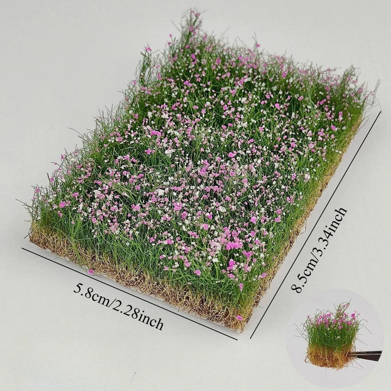 Hand Torn Flower Clusters for Model Making - Garden Miniature Bonsai Decor Set