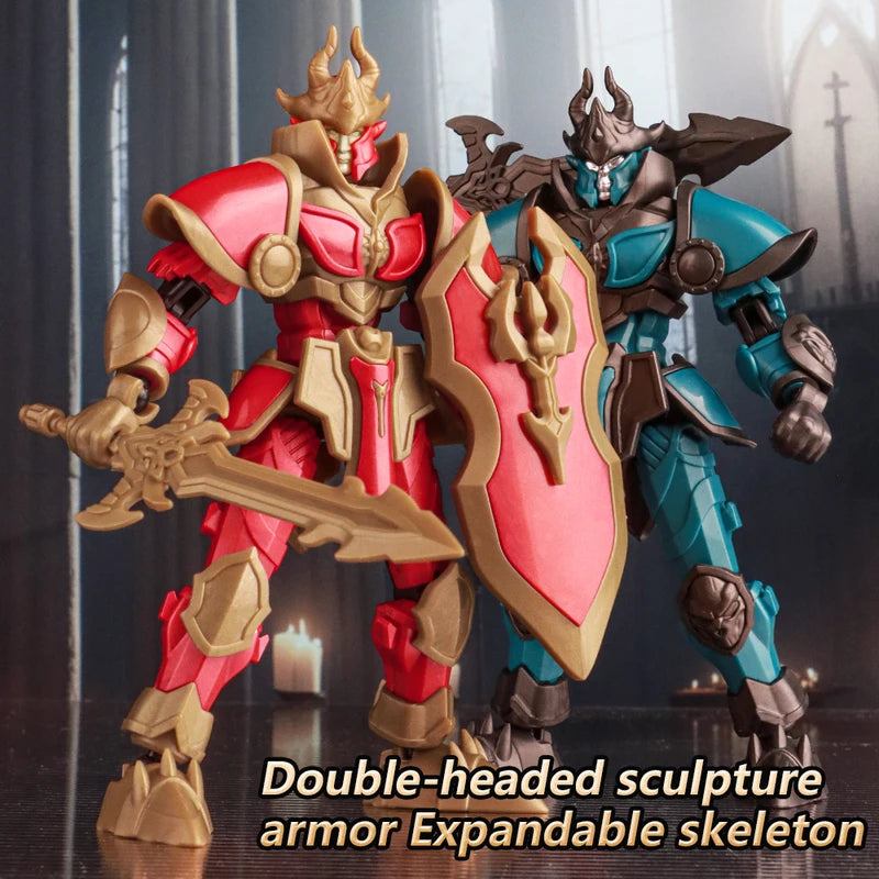 Lucky 13 Movable Joint Doll King Arthur Lich King Knight Robot Model Toy for Boys