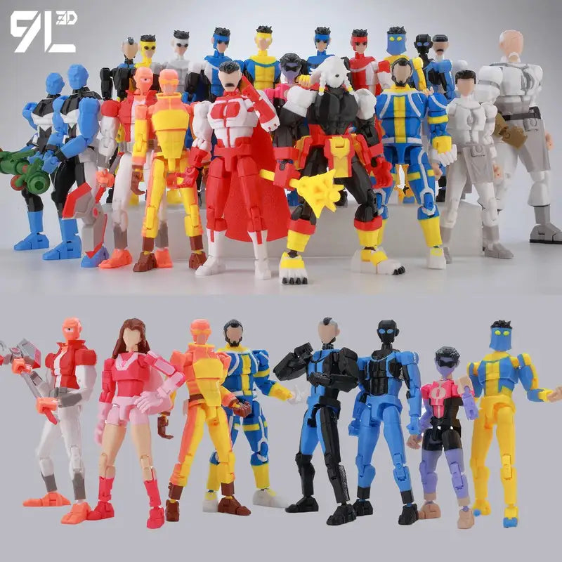 Anime Action Figure 3D Printed Multi-Jointed Collectible Toy - Multiple Colors