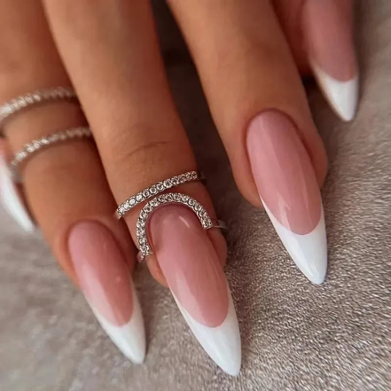 Adjustable Nail Ring for Women Girls - Gothic Metal Line Finger Protector Jewelry