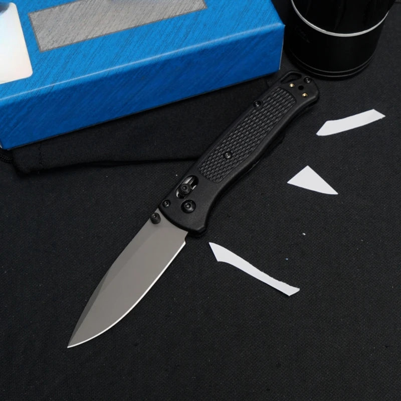 Outdoor Folding Knife with Fiberglass Handle – Military Green/Grey Blade, Survival & Camping Gear