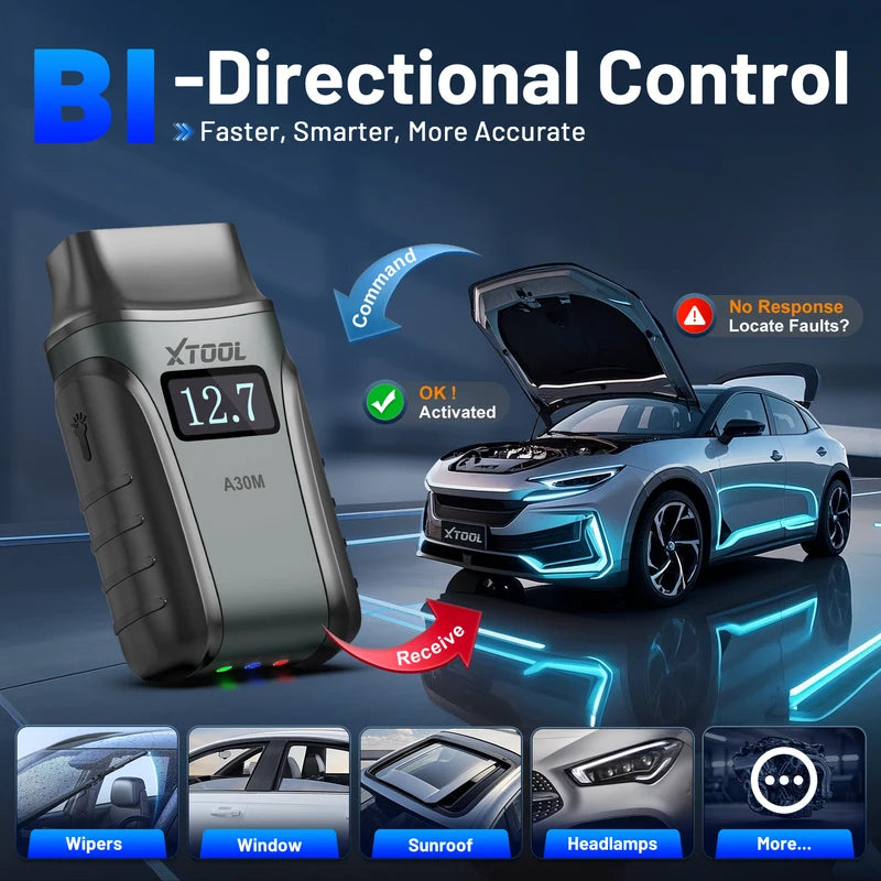 OBD2 Diagnostic Scanner with Auto VIN & Full System Check - Lifetime Free Updates