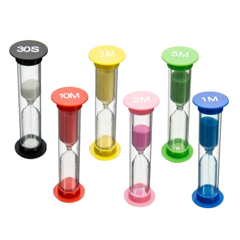Small Sand Timer Set 30 Sec to 10 Min for Games Cooking & Home Decor
