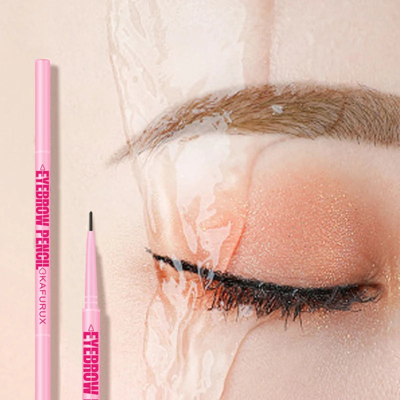 Double Headed Rotatable Eyebrow Pencil with Brush Waterproof & Long-Wear
