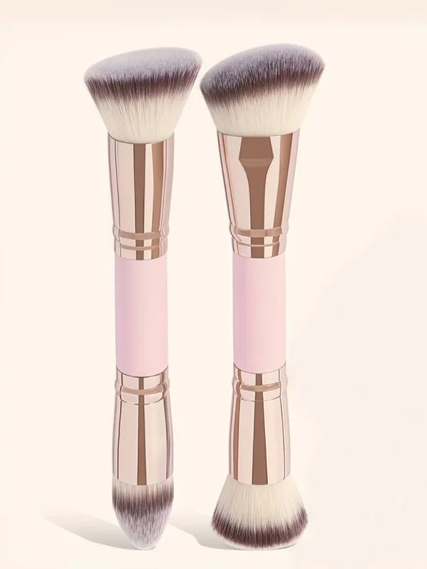 Double-Ended Foundation Brush Set for Face Makeup Contour & Concealer