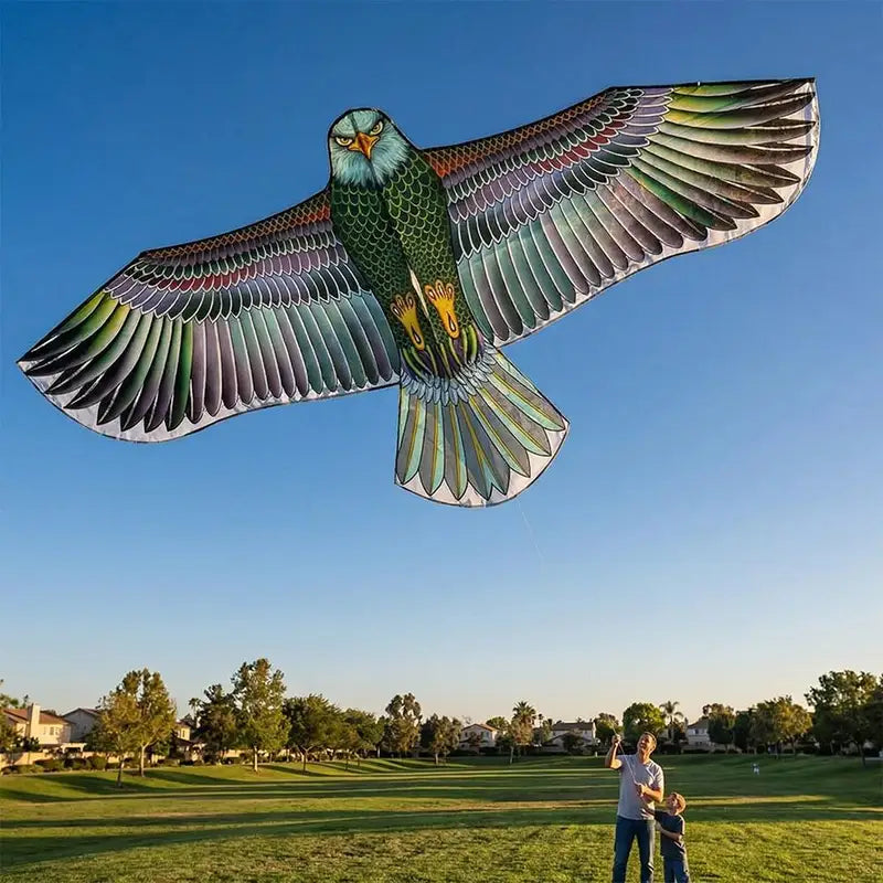 Large Eagle Kite with 30 Meter Line for Outdoor Flying and Bird Deterrent