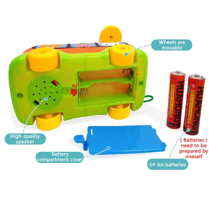 Kids' Educational Toy Phone Bus with Lights and Sound for Toddlers