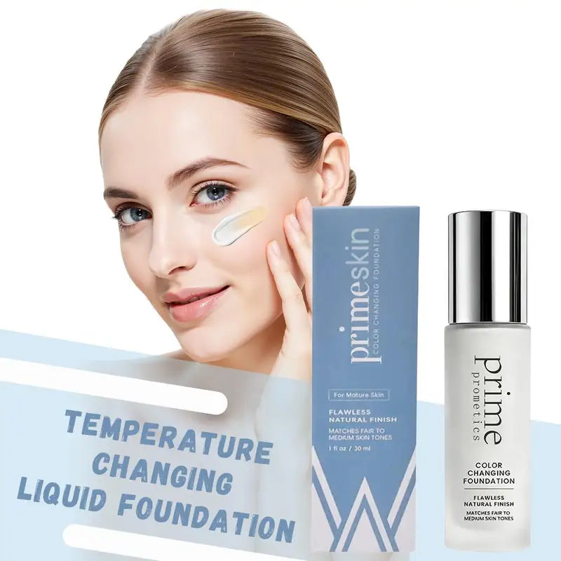 Color Changing Liquid Foundation - Lightweight Waterproof Natural Makeup Base 30ml