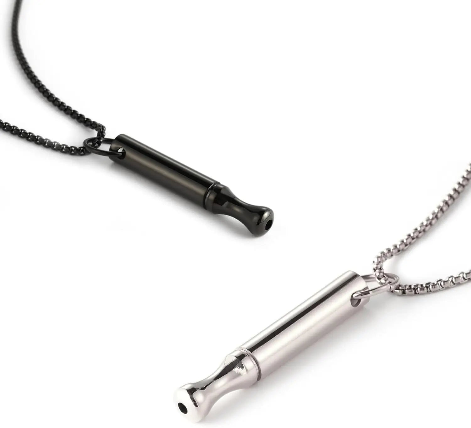 Titanium Steel Breathing Necklace for Anxiety Relief and Smoking Cessation
