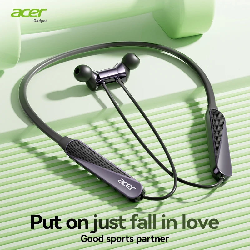 Wireless Bluetooth Headset with Neck Mount for Sports & Calls - HiFi Sound, Noise Reduction, Long Battery Life