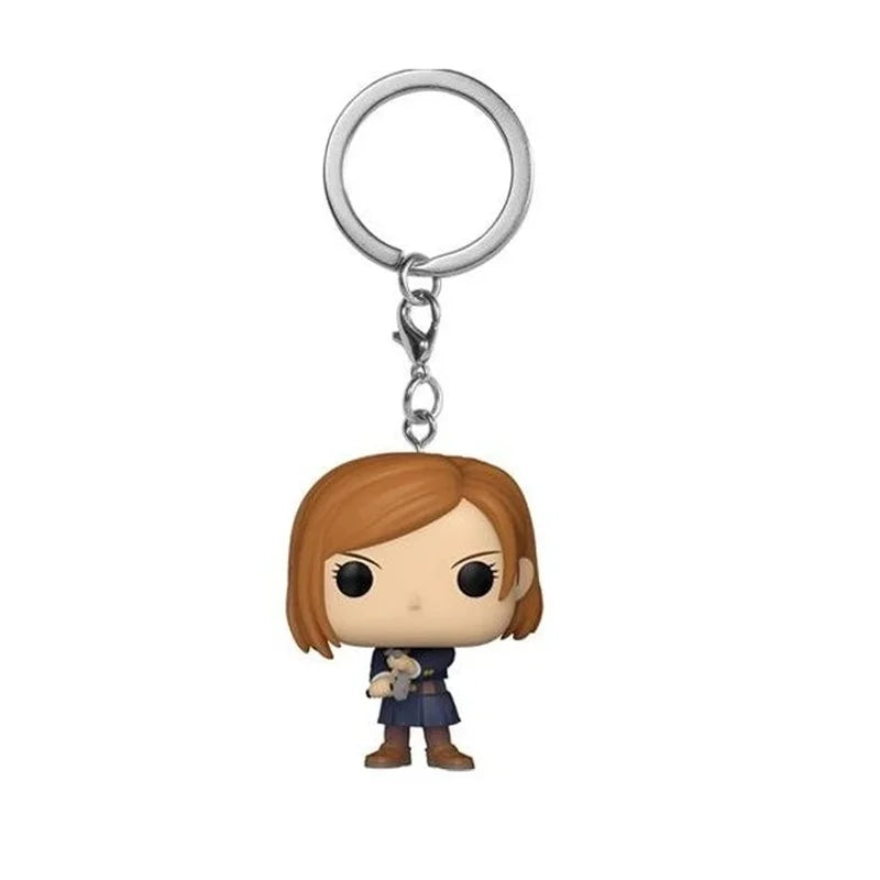 Anime Style Pocket Keychain Action Figures Collection - Gojo Megumi Yuji Nobara PVC Toy
