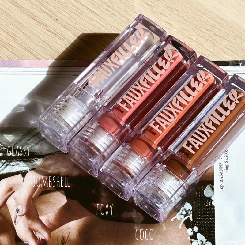 Multicolor Lip Gloss with Glitter Shine & Moisturizing Lip Oil for Makeup