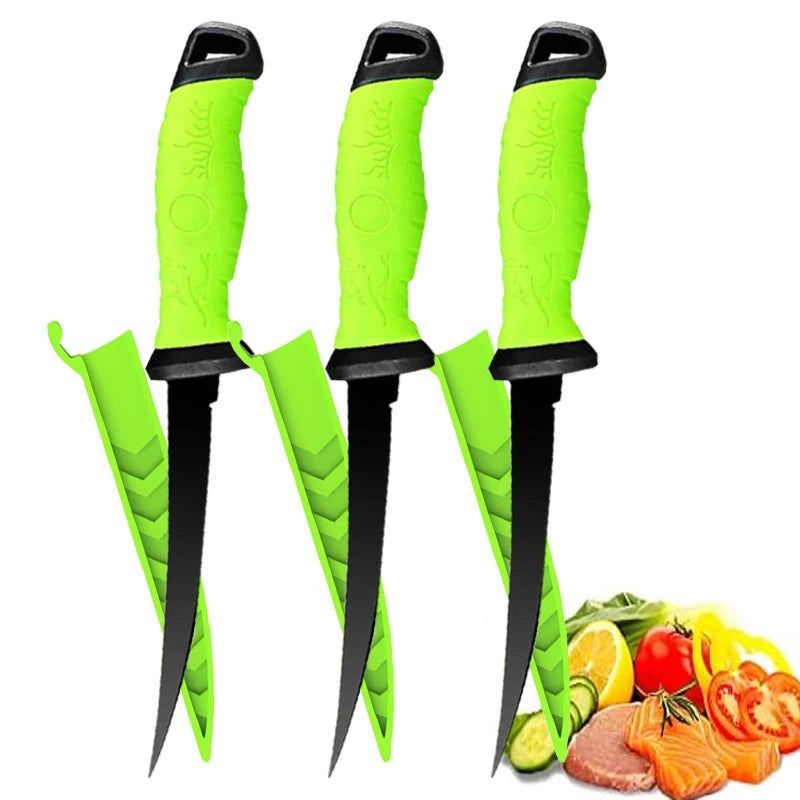 Stainless Steel Fillet Boning Knife for Fish & Meat - Kitchen Chef's Knife