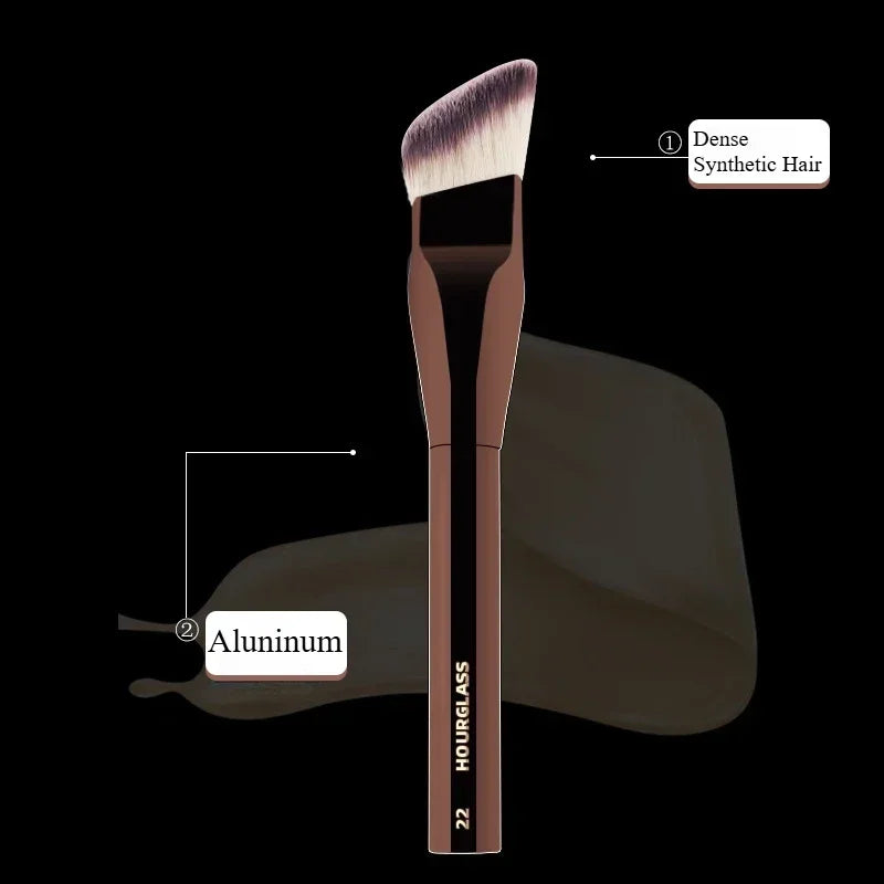 Oblique Foundation Brush #22 - Sloped Wedge Makeup Brush for Face & Concealer