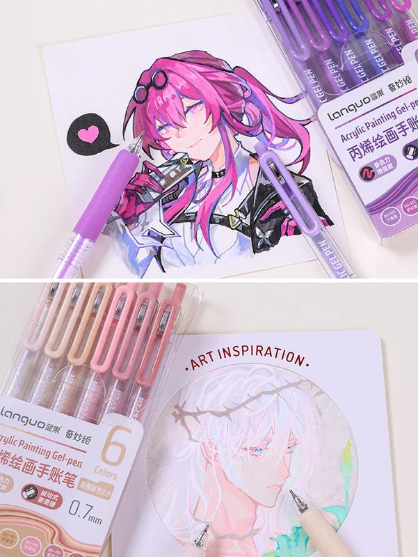 Multi-Color Acrylic Painting Gel Pen Set - 6-90 Colors for Drawing & Writing
