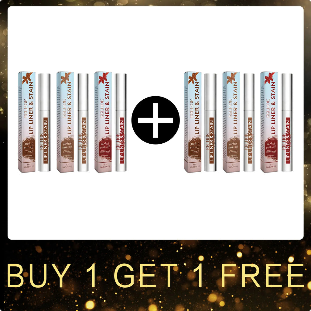 Waterproof Lip Liner Set - Peel Off Lip Stain with 3 Colors Long Lasting Matte Makeup