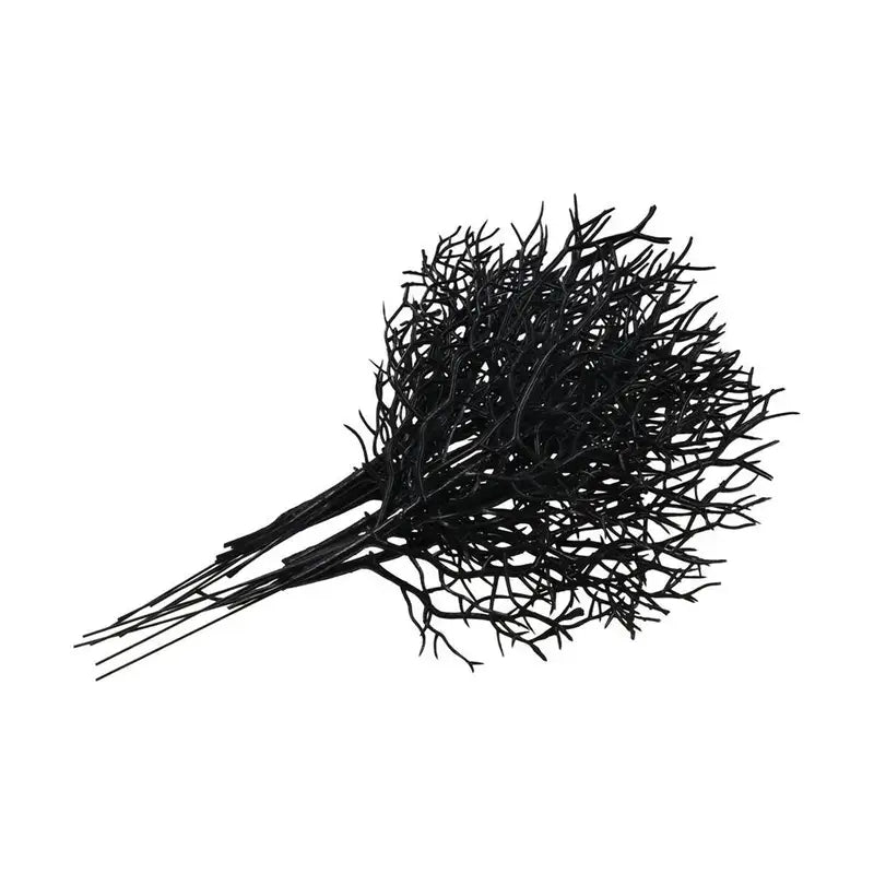 Black Artificial Dead Tree Branches - 5 Pack Realistic Plastic Decor for Halloween & Home