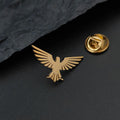 Fashionable Stainless Steel Flying Bird Brooch - Lapel Pin for Men & Women