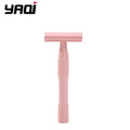Pink Lady Safety Razor for Women & Men, Zinc Alloy Handle, Classic Shaving Tool