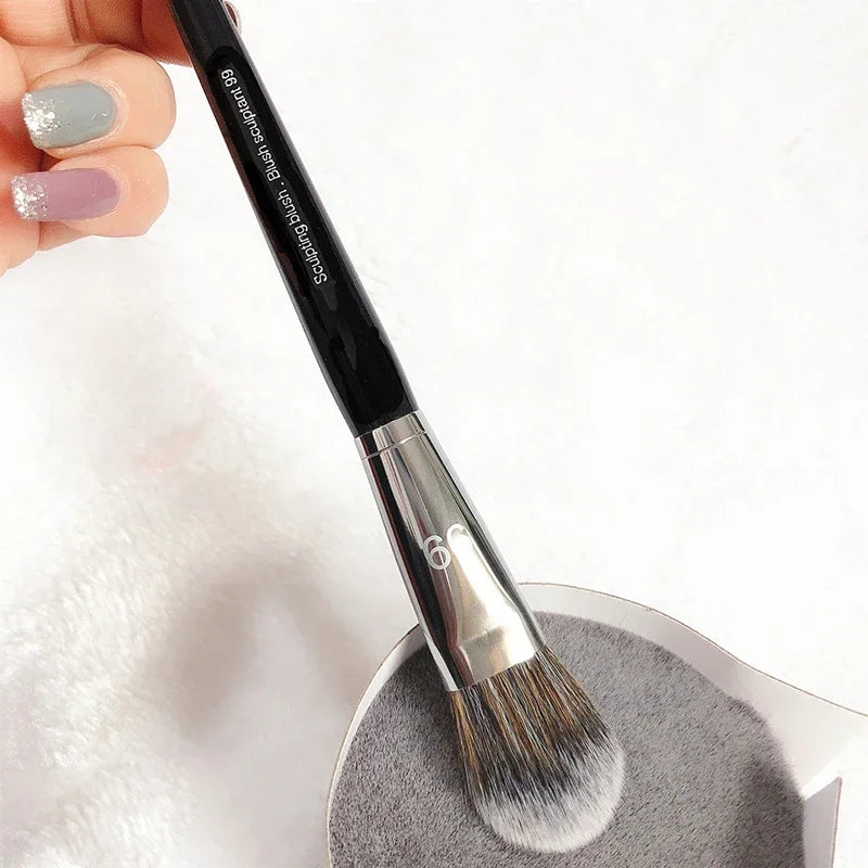 Professional Makeup Brush Set for Face Cheek Blush Bronzer Highlight - Soft Wool Fiber