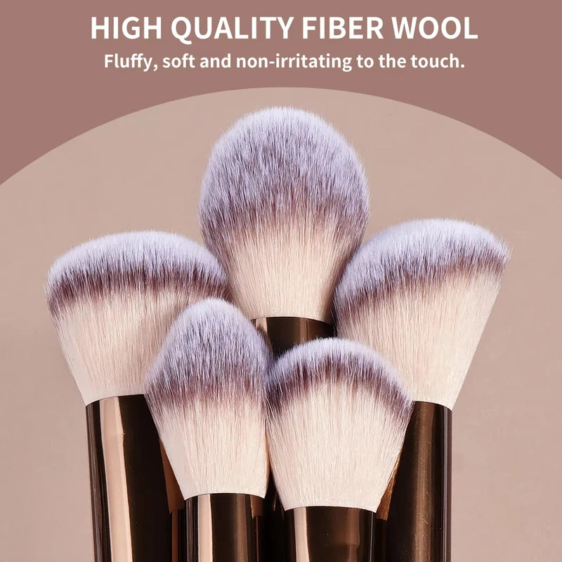 13-Piece Makeup Brush Set with Face, Eye, and Blush Brushes - Face Cosmetic Tools