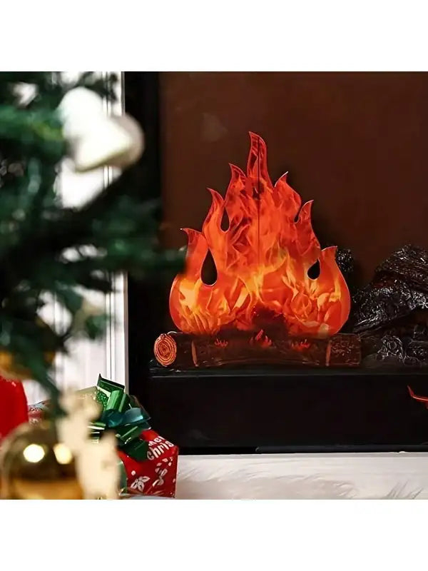 Halloween Fire Cardboard Bonfire Centerpiece - Reusable 12x11 Inch Decor