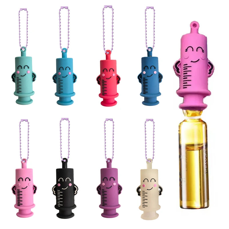 Syringe-Shaped Bottle Opener Keychain for Medication & Ampoule Breaker