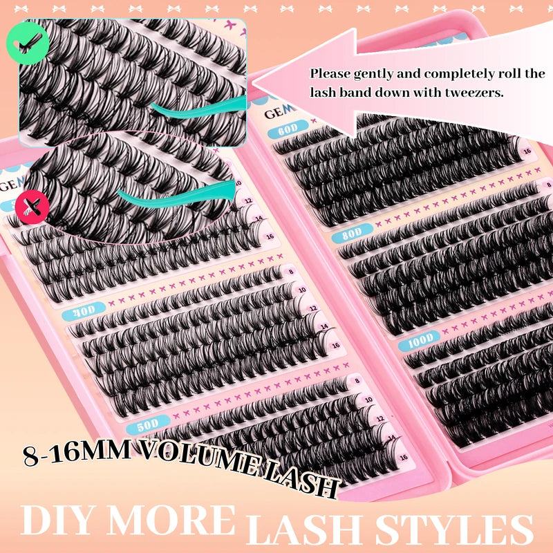 Cluster False Eyelashes Set DIY Extension Multi Style Natural Look Professional Makeup