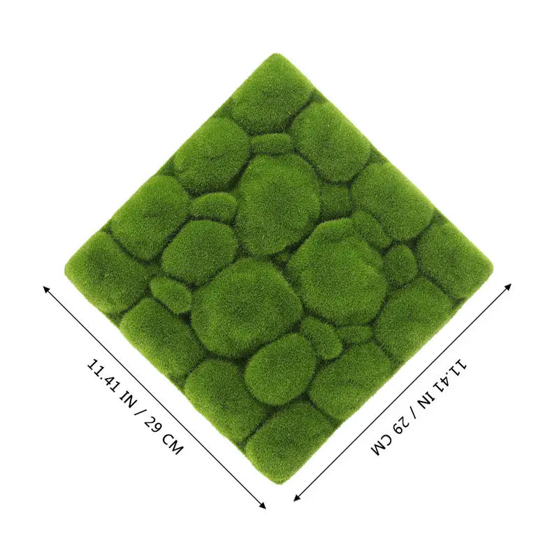 Artificial Moss Wall Panel for Home & Wedding Decor - Green, 29cm