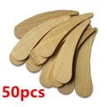 Mini Bamboo Mask Spatulas 50 Pcs Eco-Friendly Cosmetic Application Spoons