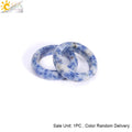 Natural Stone Circle Ring for DIY Jewelry Making - Healing Quartz & Crystal