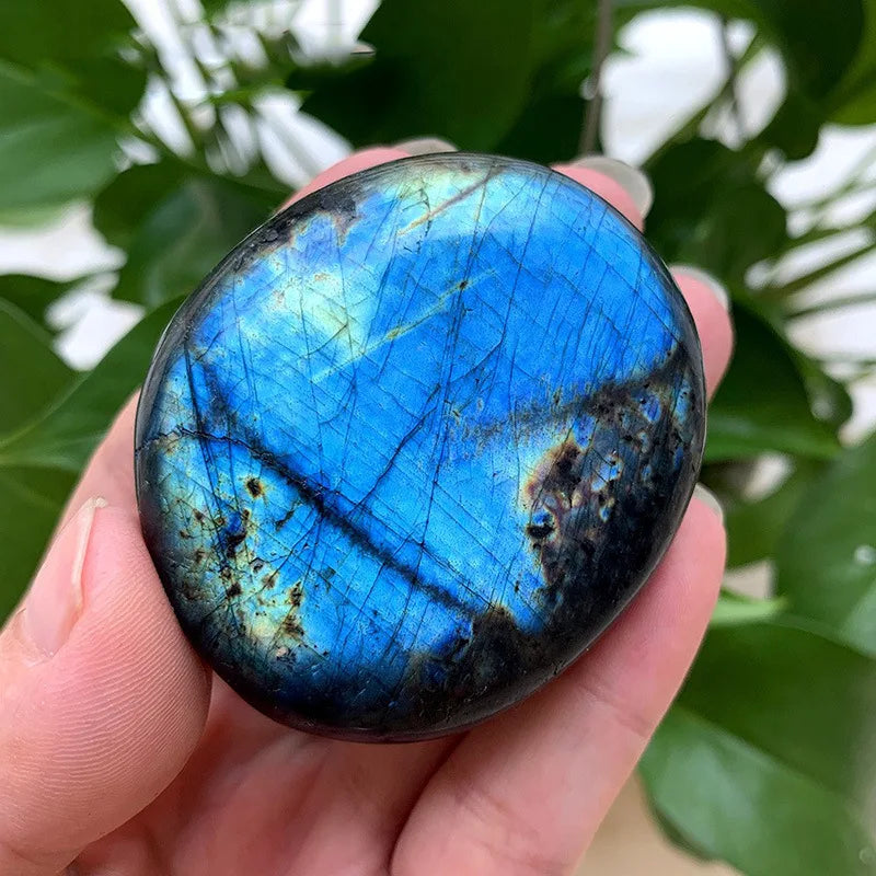 Labradorite & Blue Moonstone Crystal Mineral Specimen for Home Decor - Natural Stones