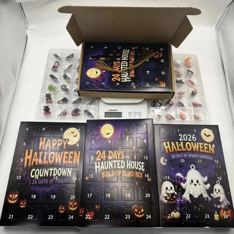 Halloween Advent Calendar 24 Days Countdown Horror Movie Mini Figures Set - Desktop Home Party Decoration