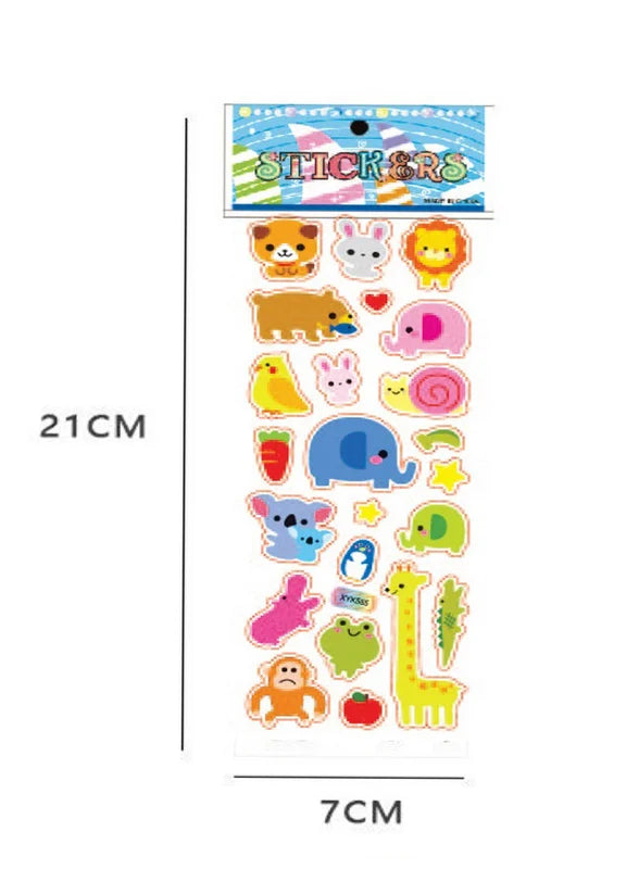 Kids Puffy Sticker Sheets - 40 Sheets for Scrapbooking & DIY Crafts, Waterproof & Safe