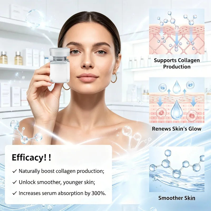 Complete Facial Care Kit with 2 Tools & 6 Essences for Hydrating & Anti-Aging