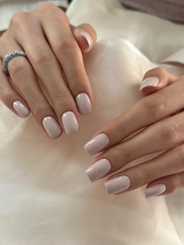 Grey Pink Gel Nail Polish - Semi-Permanent UV LED Construction Varnish 15ML
