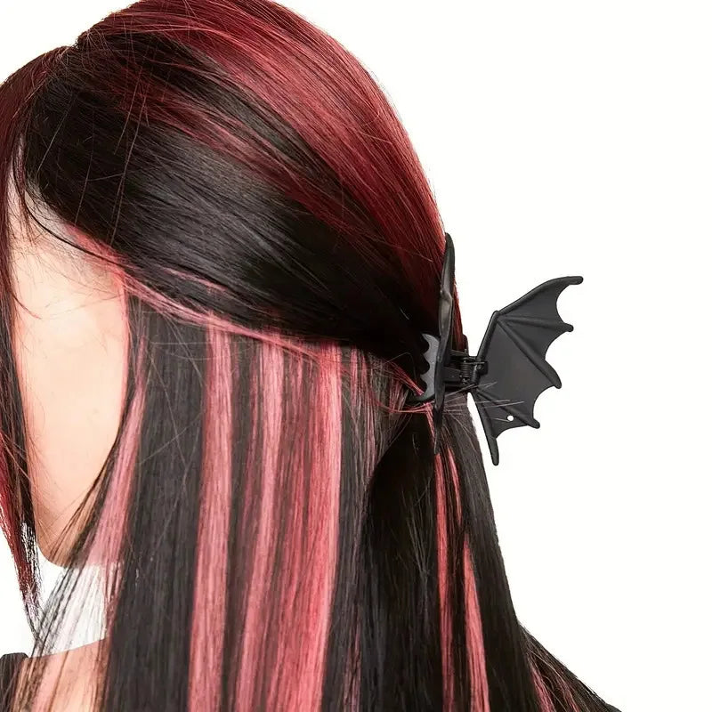 Halloween Bat Hair Clip - Punk Style Metal Hairpin for Party & Costume
