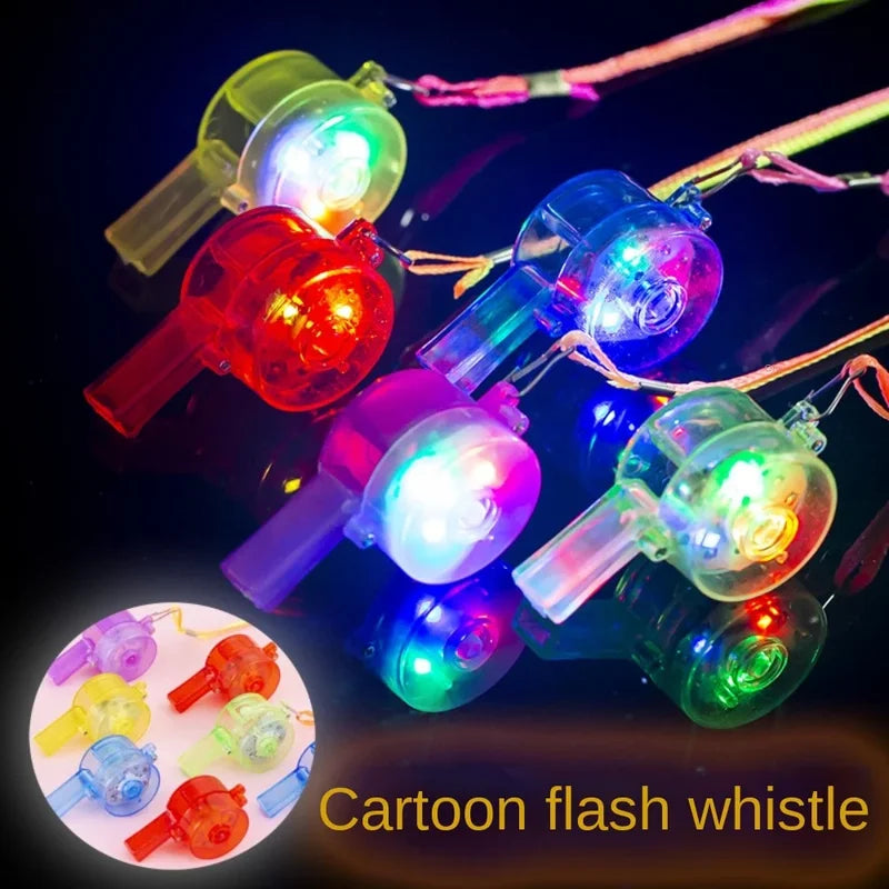 LED Cheer Props Flash Whistle Set for Kids' Parties and Events