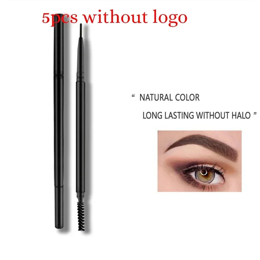 6-Color Waterproof Eyebrow Pencil Set - Ultra-Thin, Long-Lasting Makeup Tools
