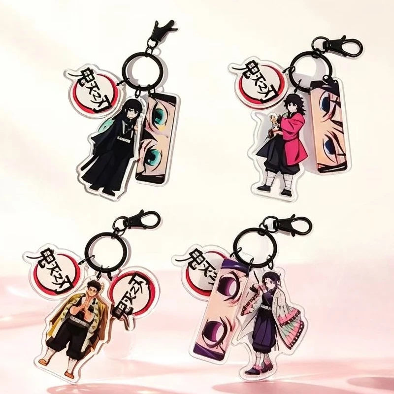 Anime Character Keychain Set - Demon Slayer Acrylic Bag Charm & Decor